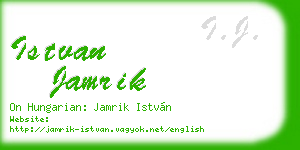 istvan jamrik business card